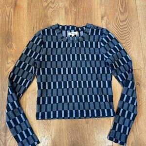 Madewell Long Sleeve Rectangle Checkered Shirt Size Sm